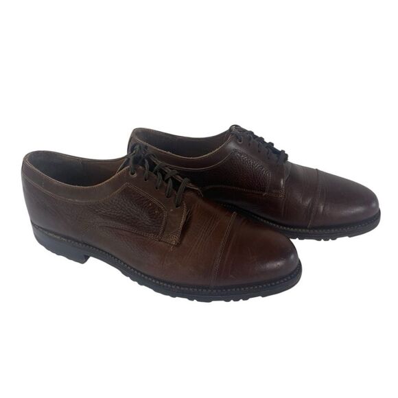 Classic Brown Leather Men's Shoes Johnson & Murphy 9.5D brown Oxford - Picture 4 of 9